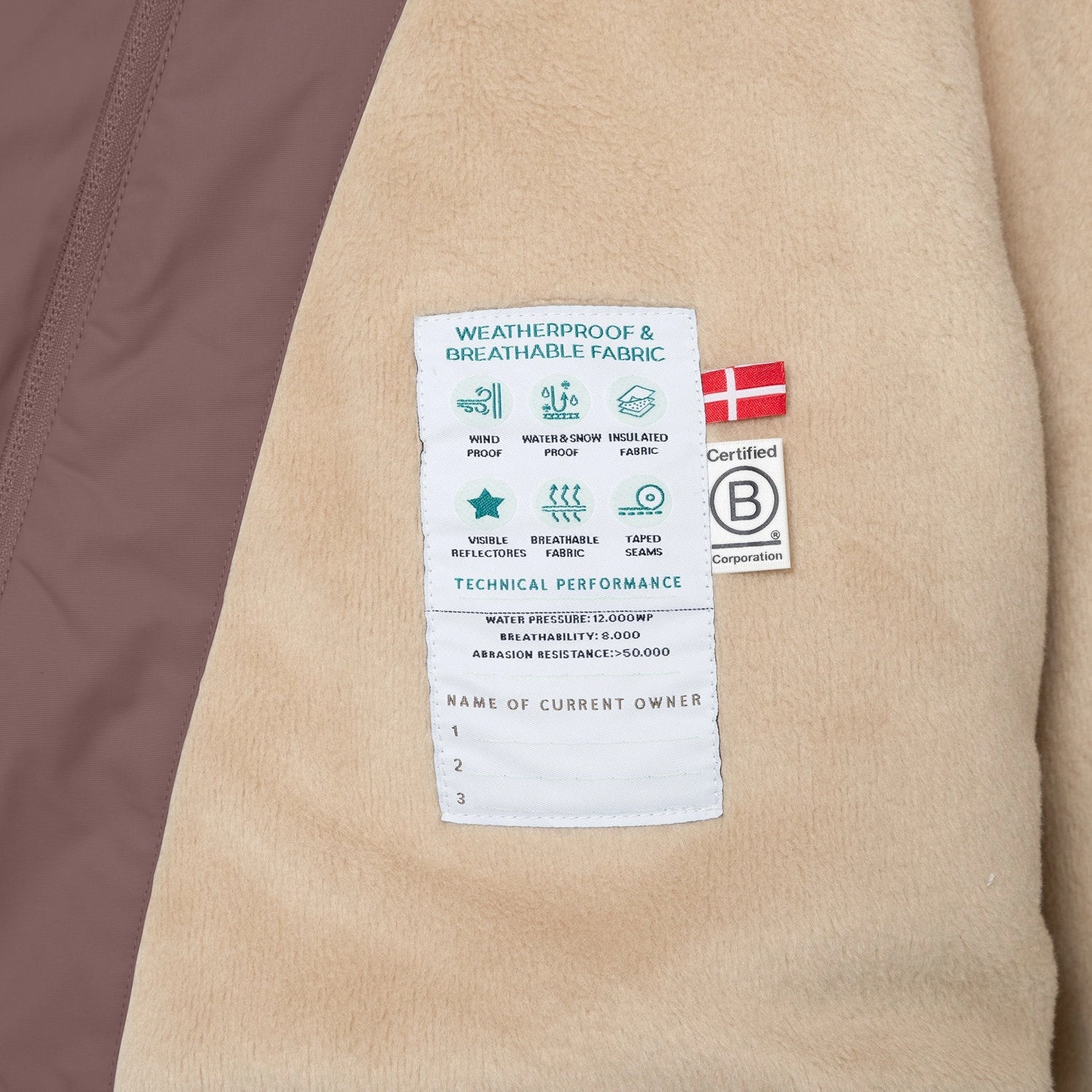 Mini A ture Peppercorn Plum Matwang Fleece Lined Winter Jacket. GRS Temperature control Basic Layers