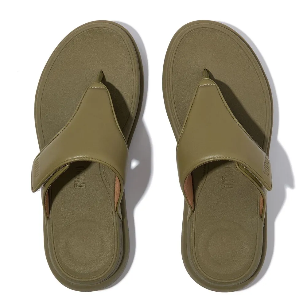 FitFlop F-Mode Go Adjustable Flatform Sandals - Camo Green