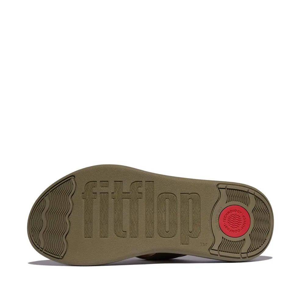 FitFlop F-Mode Go Adjustable Flatform Sandals - Camo Green