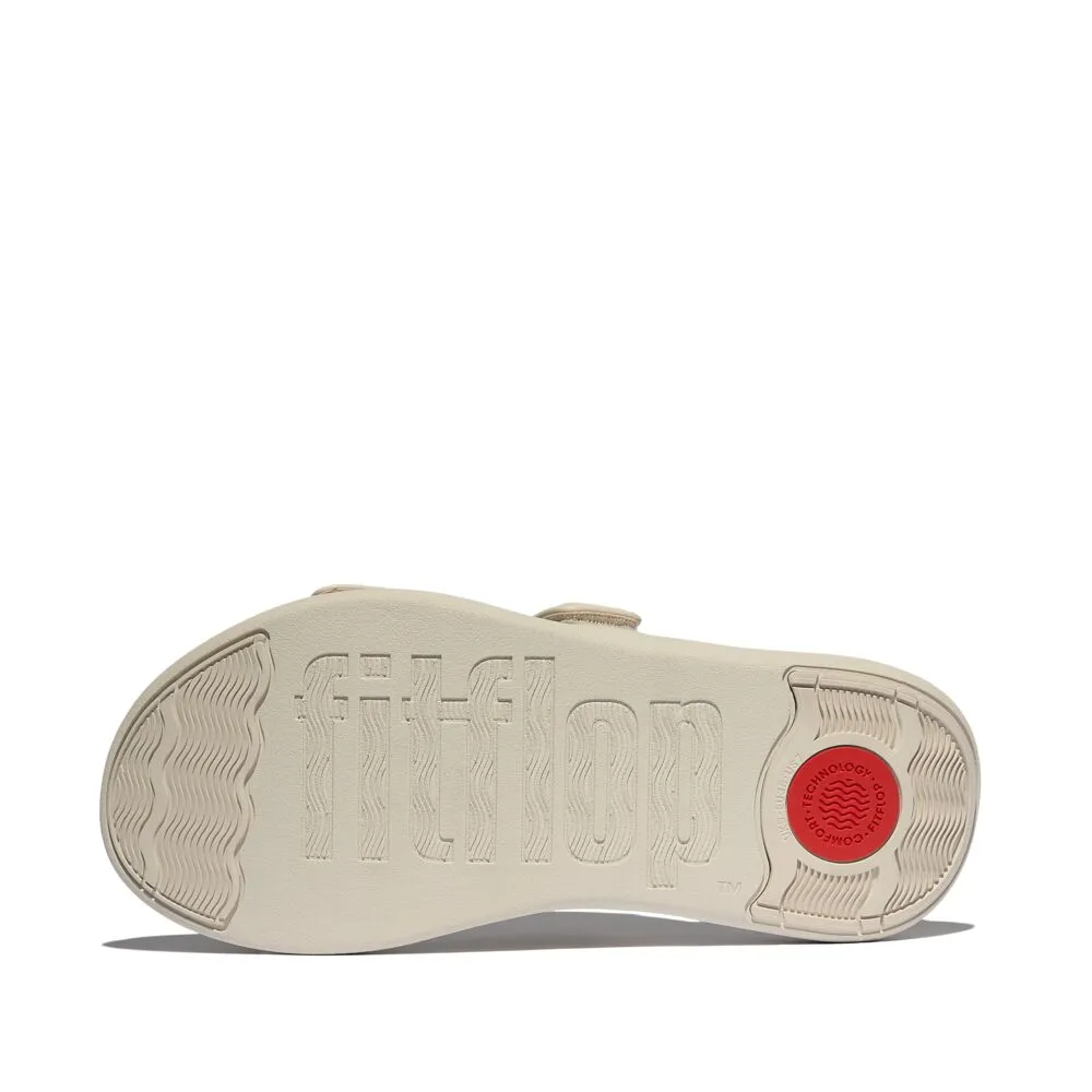 FitFlop F-Mode Go Adjustable Flatform Two Bar Slide Sandals - Paris Beige