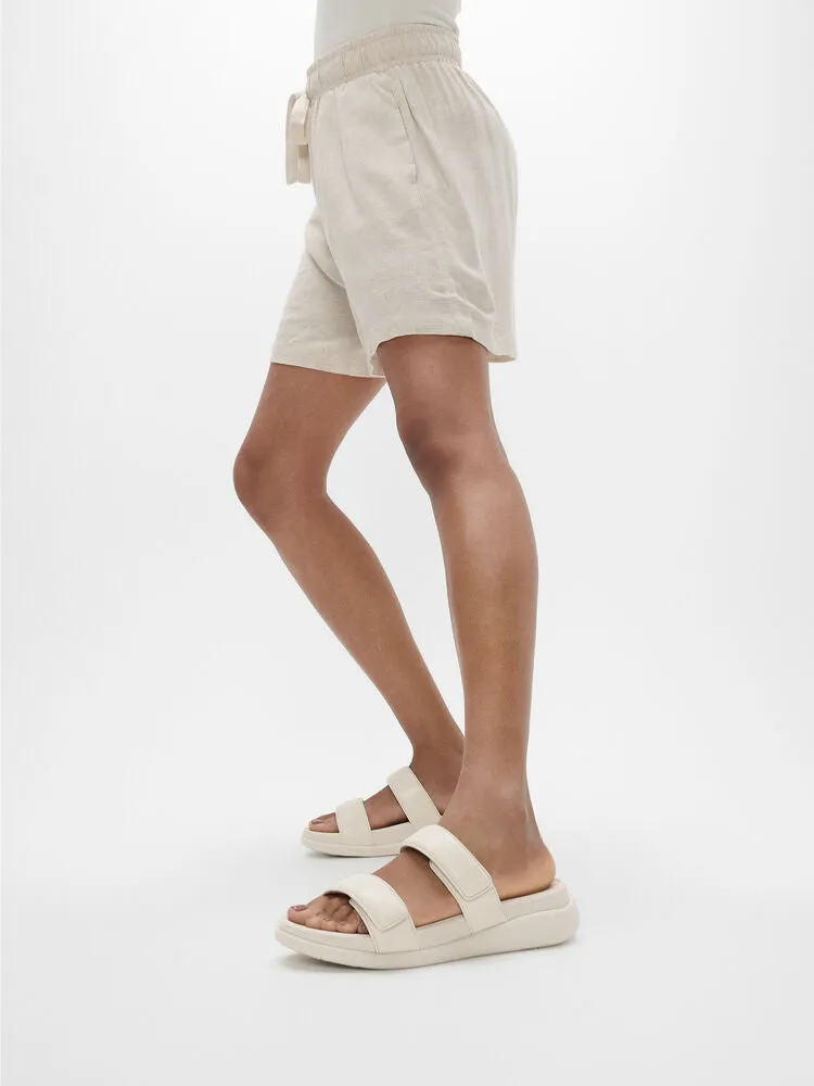 FitFlop F-Mode Go Adjustable Flatform Two Bar Slide Sandals - Paris Beige