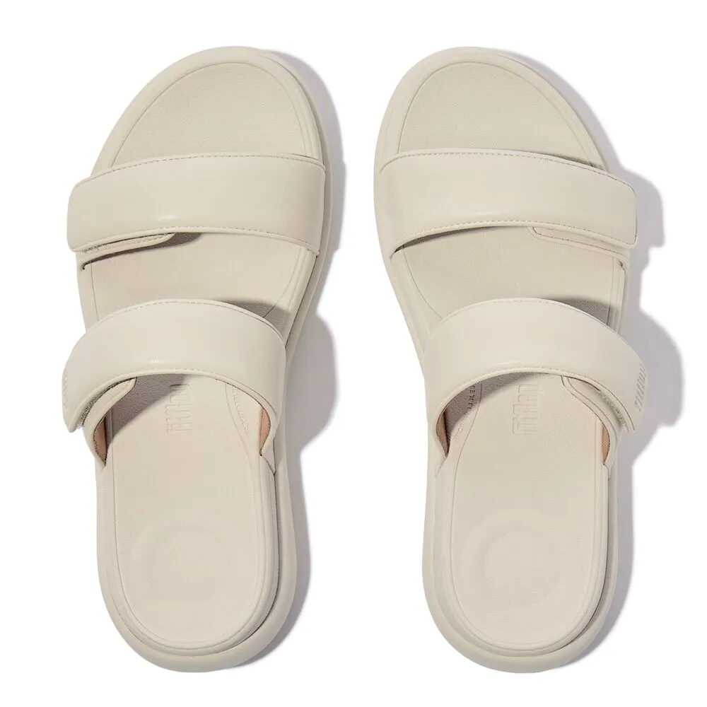 FitFlop F-Mode Go Adjustable Flatform Two Bar Slide Sandals - Paris Beige