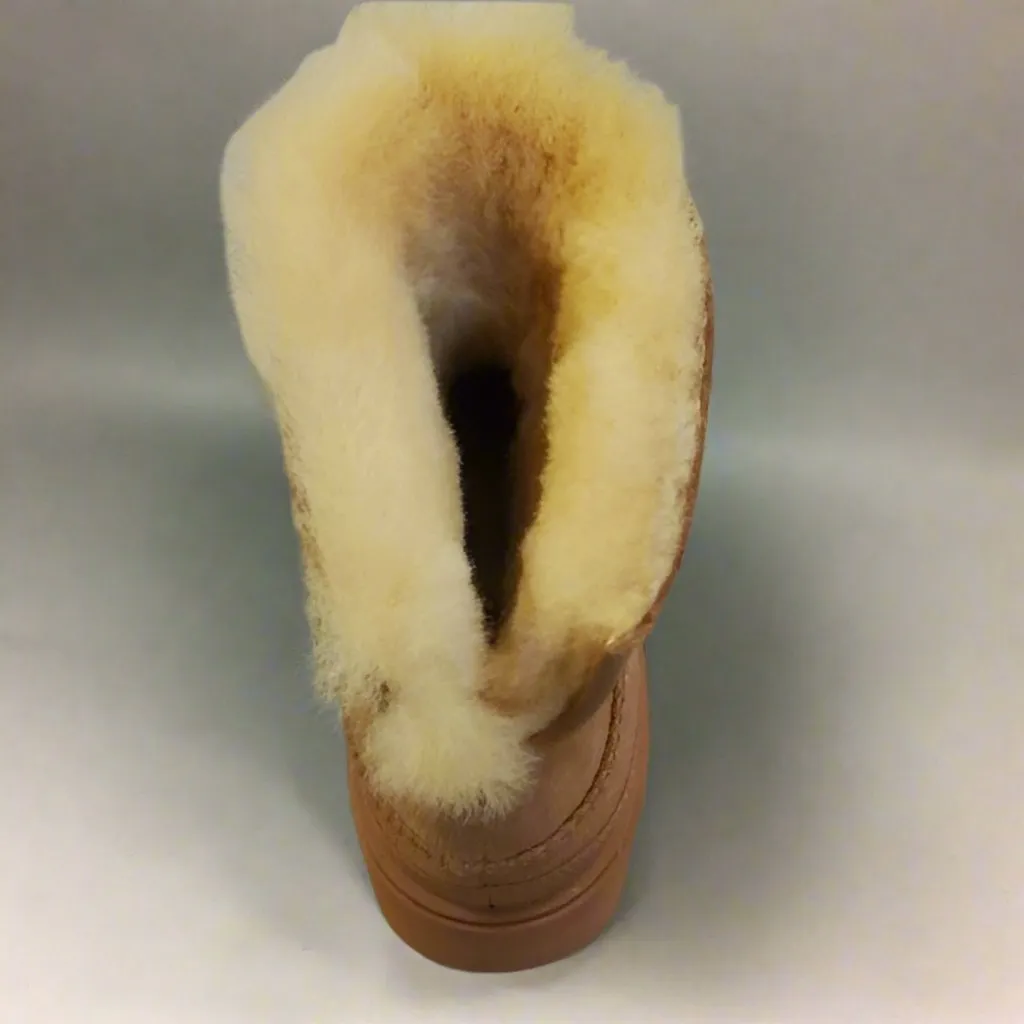 Fitflop Gen-FF Mini  D/Faced Shearling Boots In Desert Tan