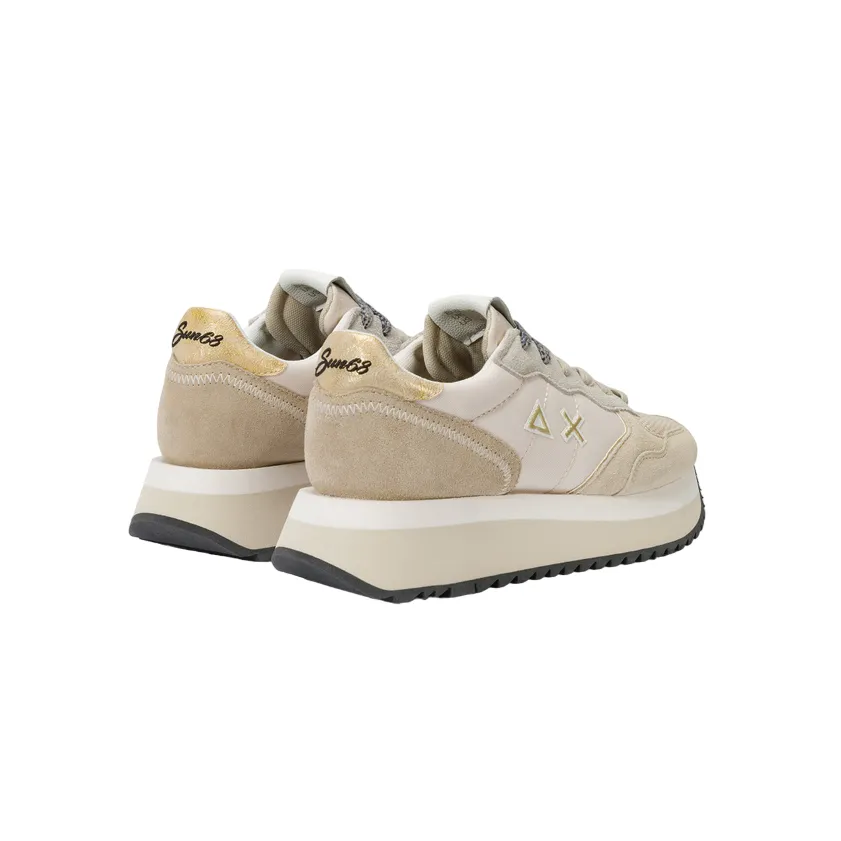 flat - foot support shoes Minimalist Drop Heel Sun68 scarpa sneakers da donna Big Ally Solid Z44216 31 bianco-panna