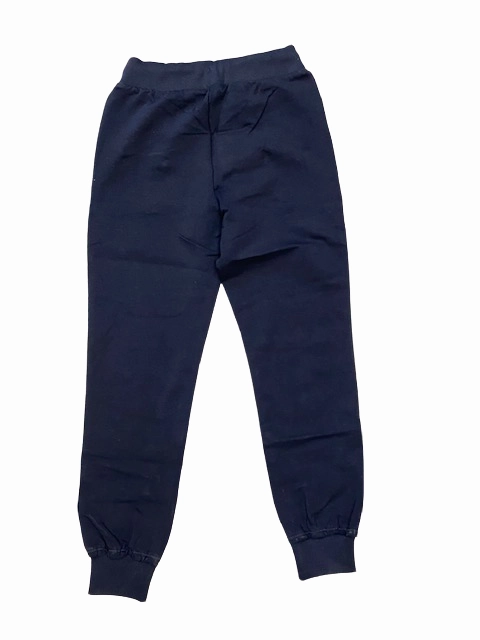 Hangar93 Pantalone in cotone garzato da ragazzo con tasche e polsino al fondo Z306J BLU01 blu Comfort support