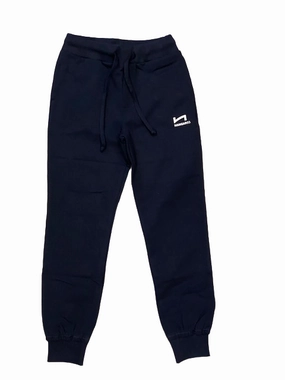 Hangar93 Pantalone in cotone garzato da ragazzo con tasche e polsino al fondo Z306J BLU01 blu Workout Shorts Moisture Control Pants