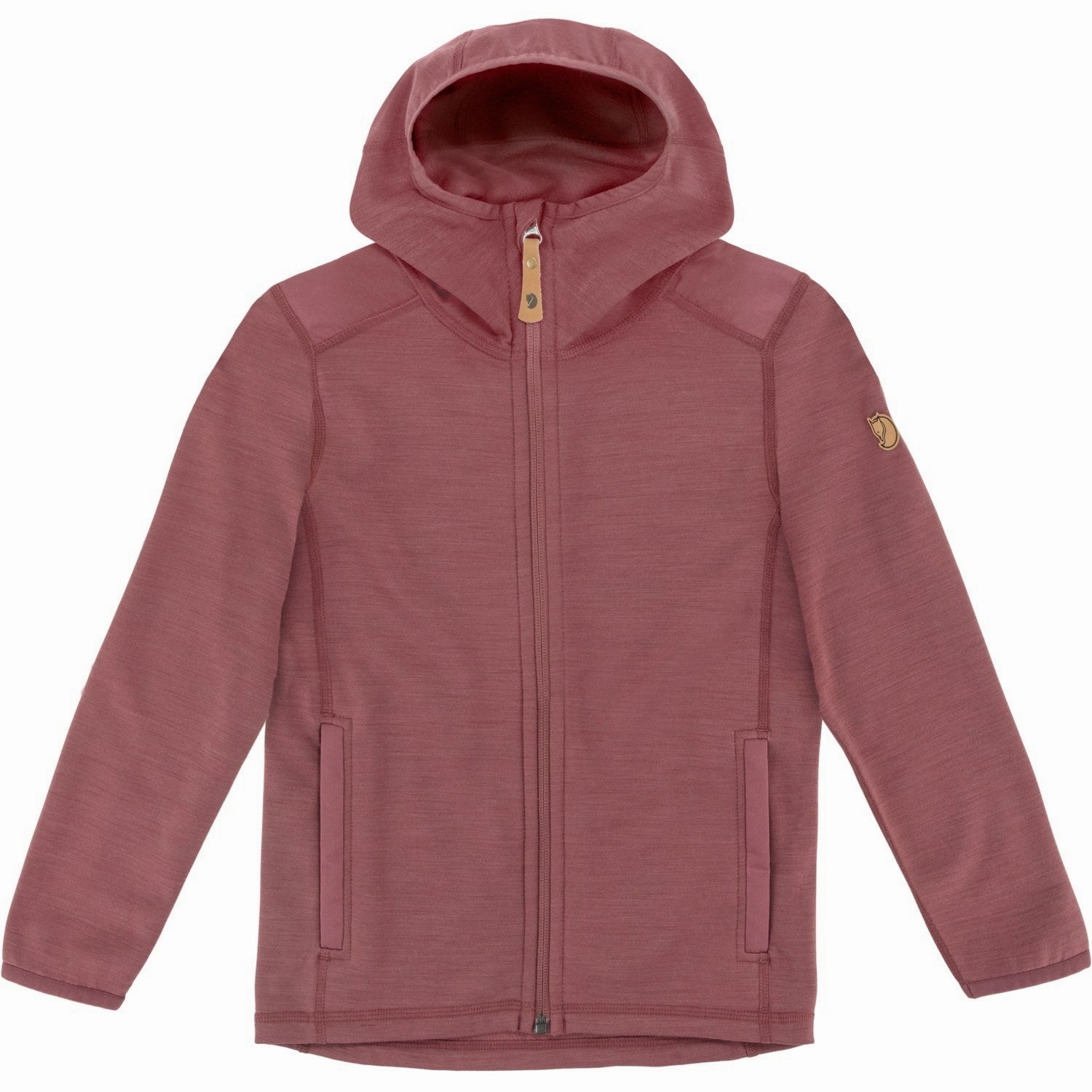 Fj?llr?ven Mesa Purple Kids Keb Fleece Hoodie Frictionless Zipper Tracks