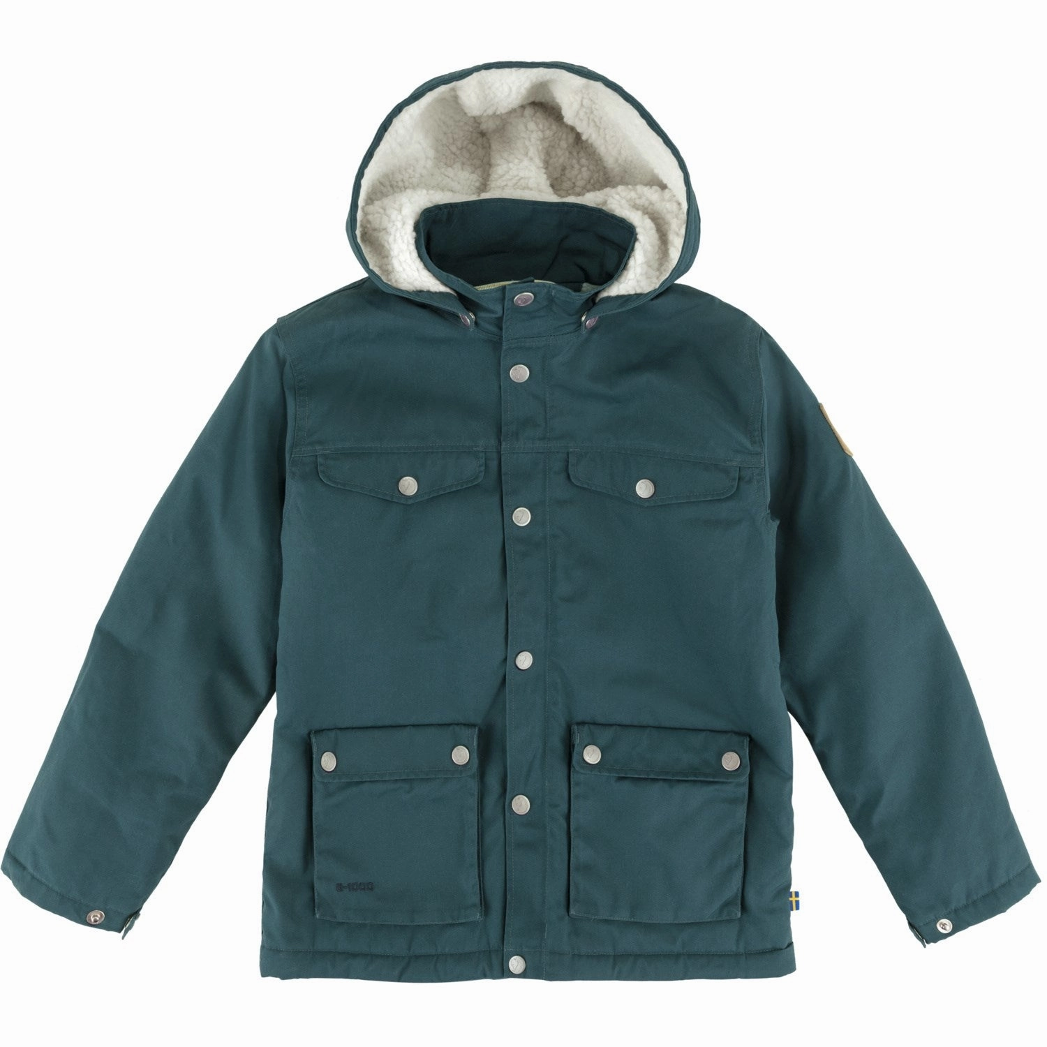 Fj?llr?ven Mountain Blue Kids Greenland Winter Jacket Soft Weather Wear Adventure Day Look