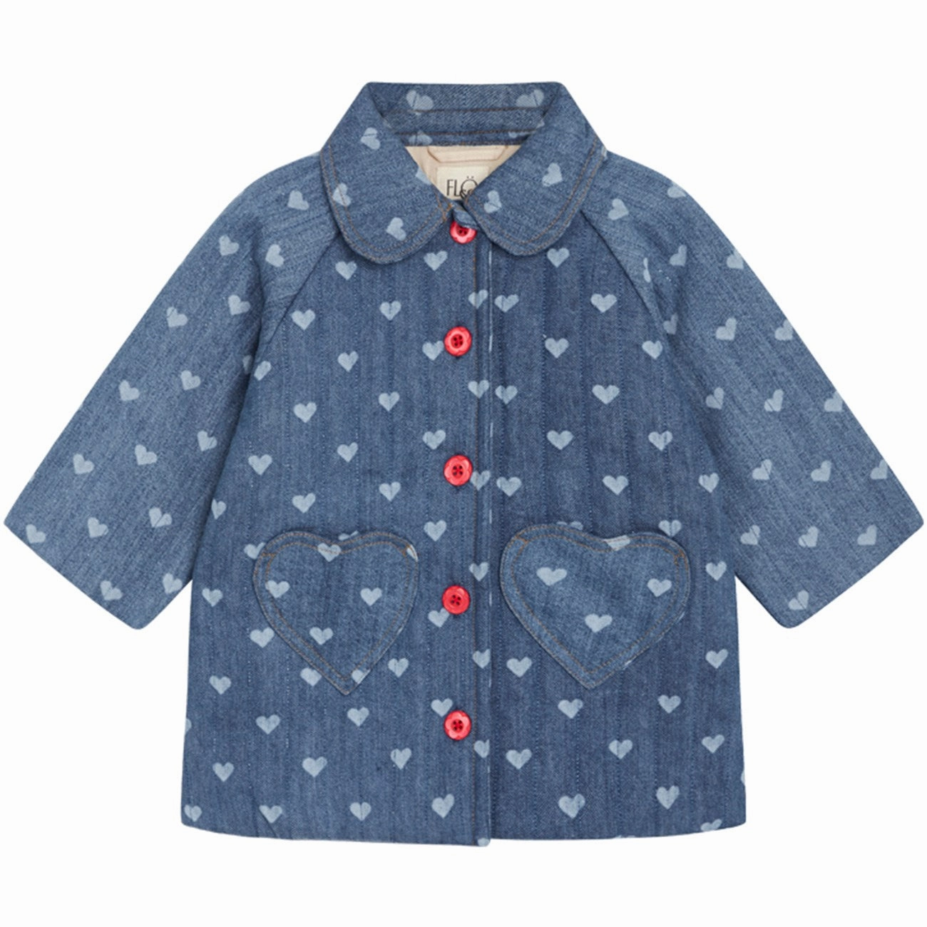 All Season Fl?ss Blue Denim/Hearts Lollo Coat