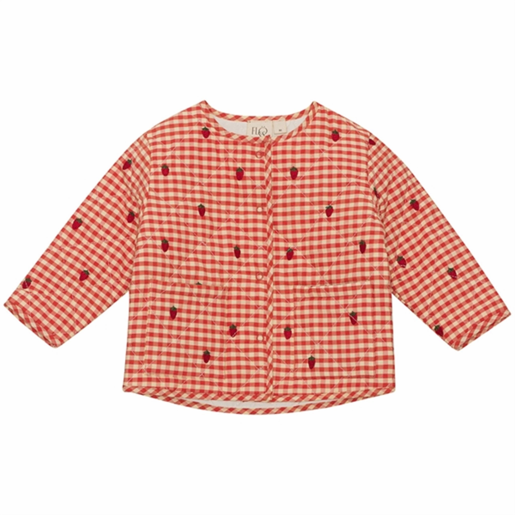 Fl?ss Molly Jacket Berry Gingham High Density Weave Crisp Clean Fit