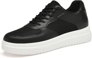 Flat Lifting Shoes Men Women 3 Inches Invisible Elevator Breathable Mesh Height Boosting Casual Work Tennis Shoes