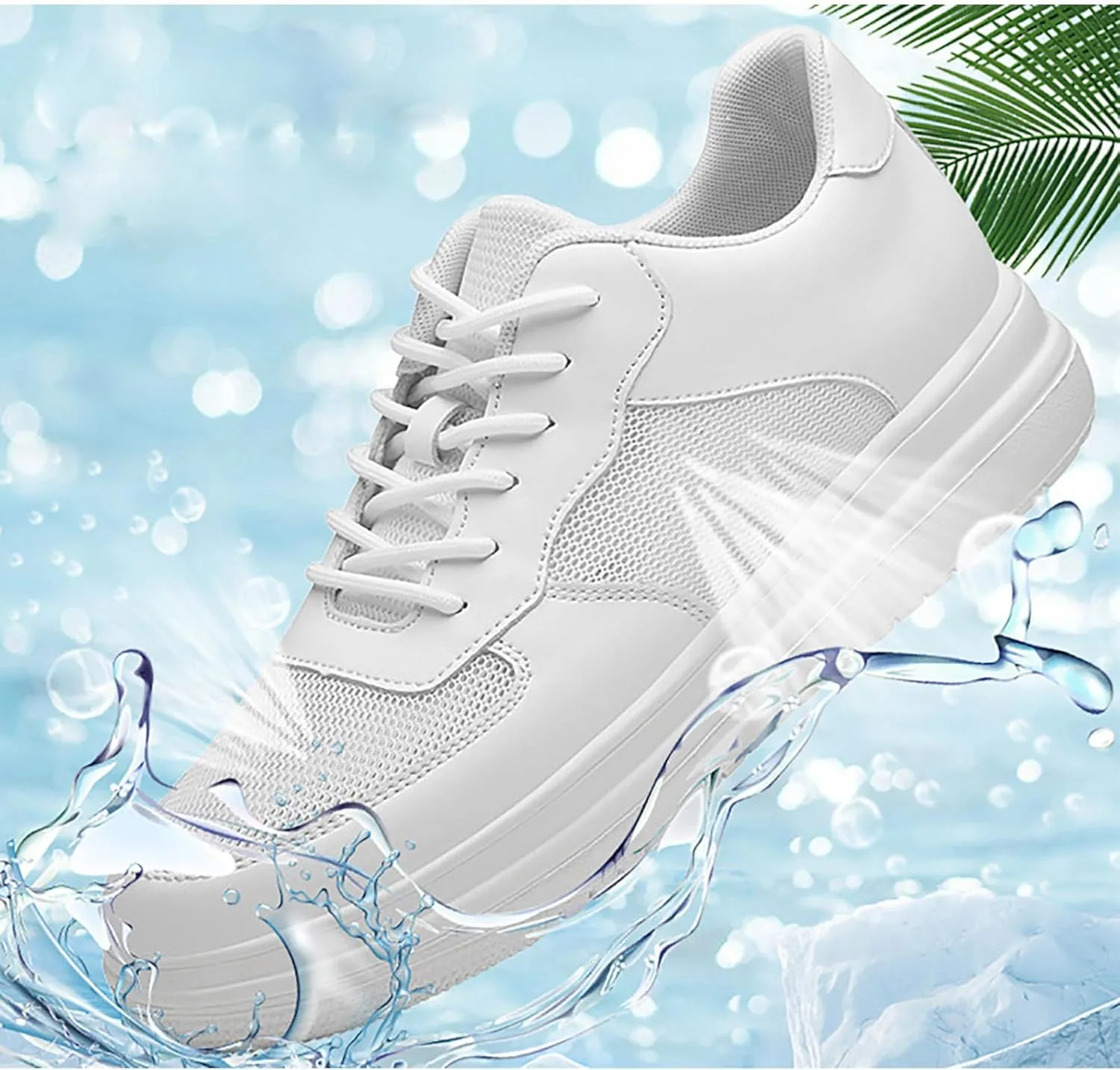 Flat Lifting Shoes Men Women 3 Inches Invisible Elevator Breathable Mesh Height Boosting Casual Work Tennis Shoes