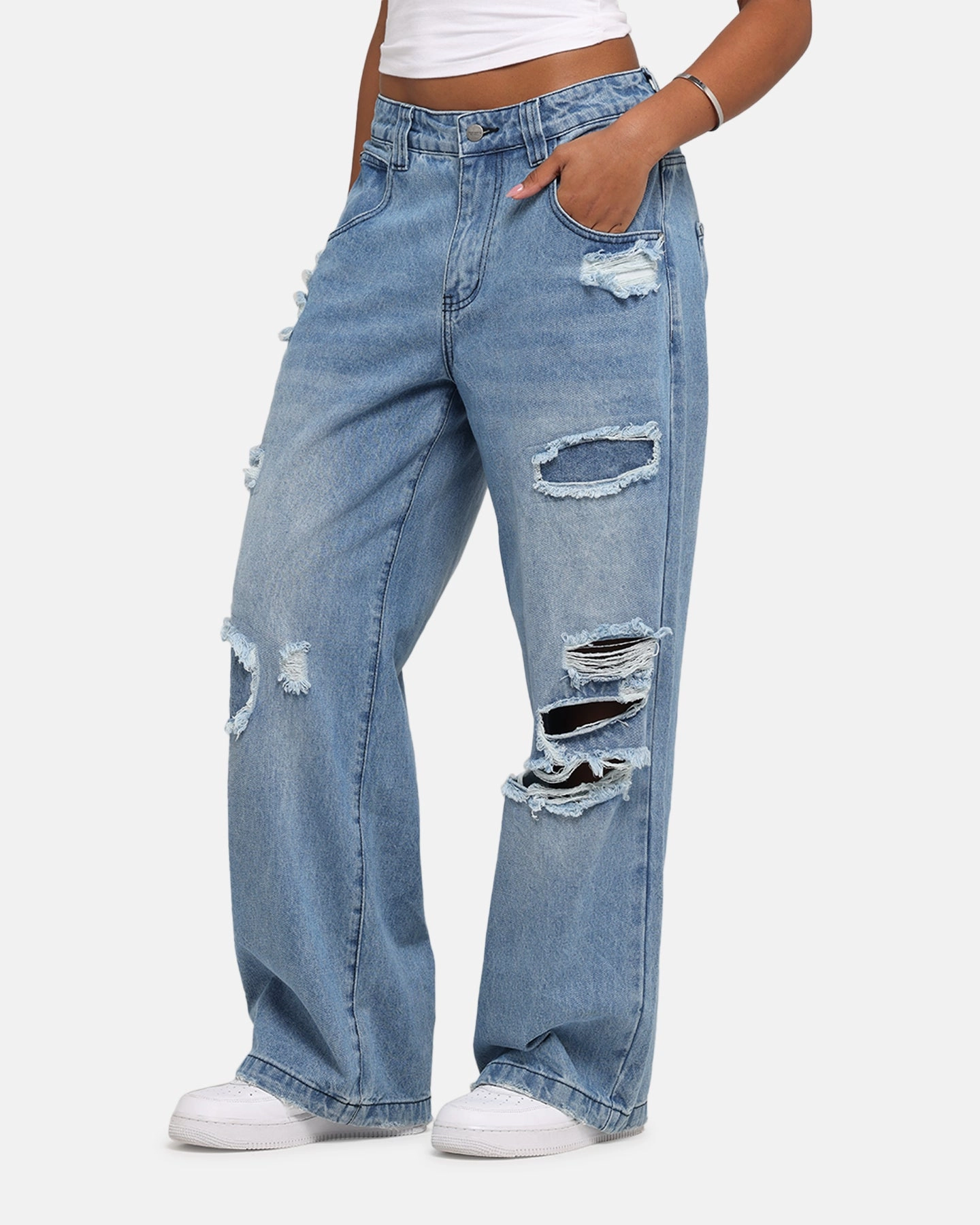 Button front Basic Style Saint Morta Amplus Rampage Jeans Rampage Blue