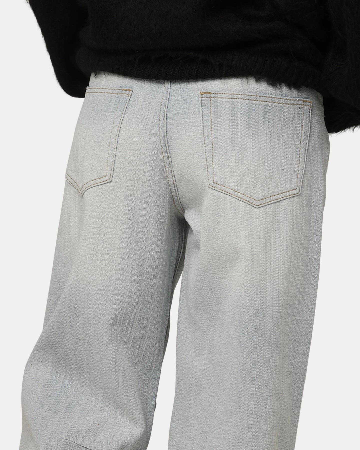 XXIII Women's Buckle Baggy Jeans Light Blue Denim Stretch Motion