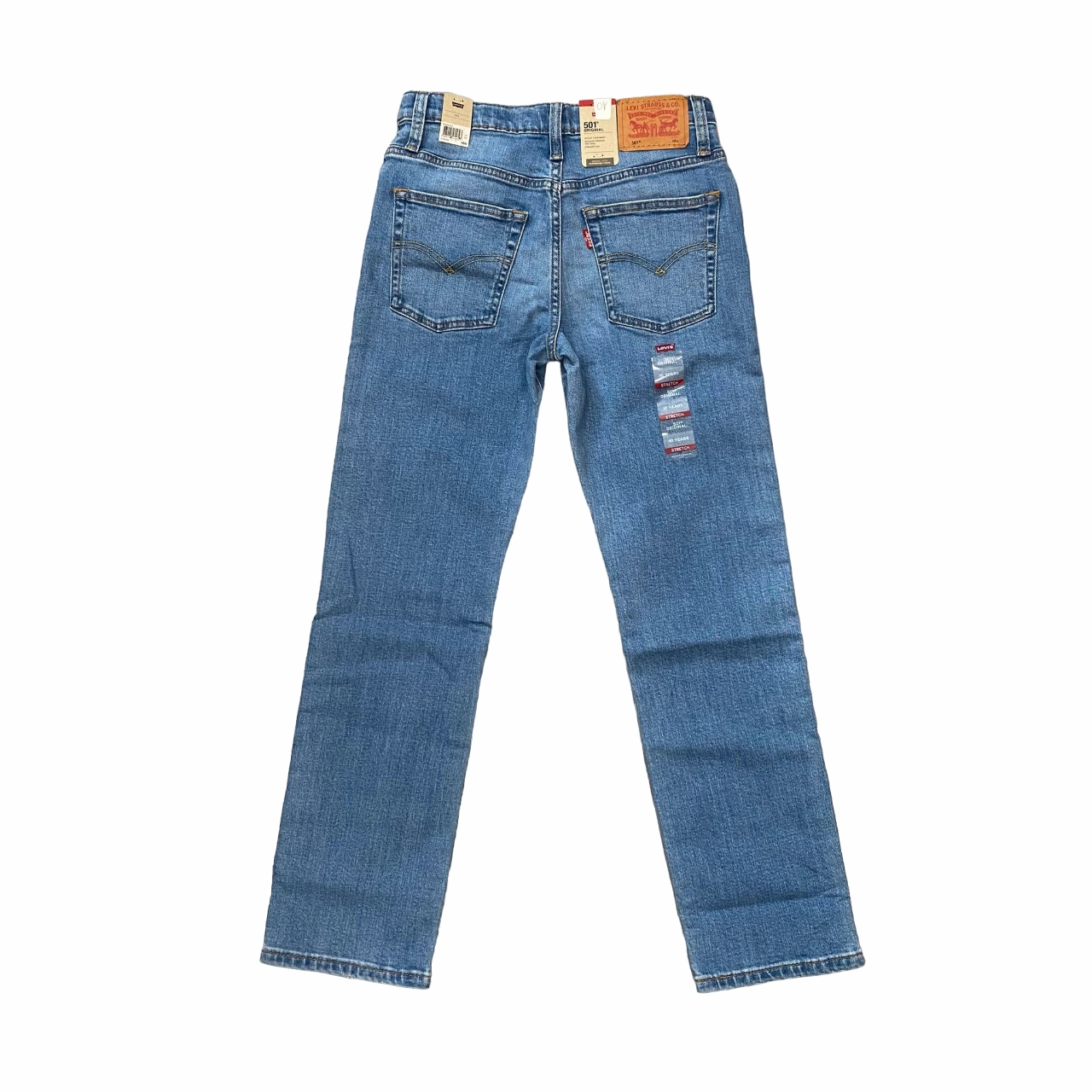 Levi's pantalone jeans da ragazzo 501 Original 9EG996-M8Z blu chiaro Comfort Stretch
