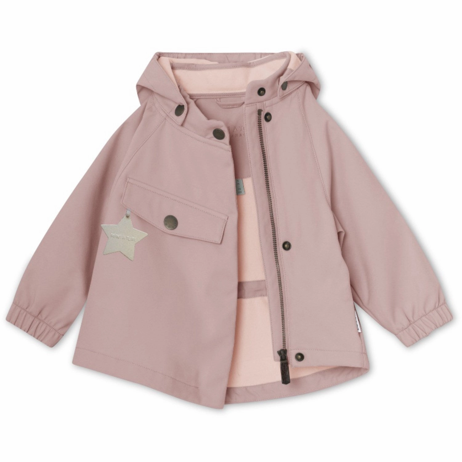 Mini A ture Cloudy Rose Wai Spring Softshell Jacket. GRS Reflective Safety Accents