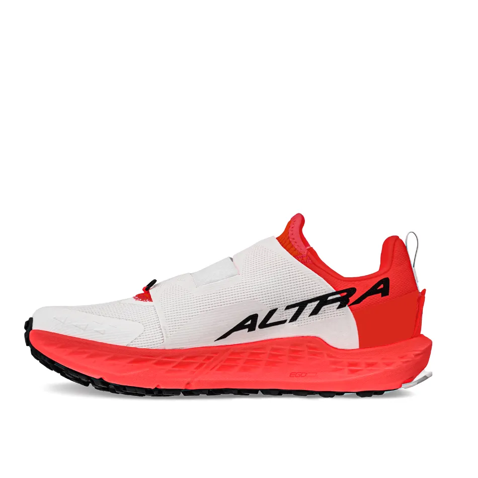orthopedic Altra Men's Timp Boa Trail Running Shoe in White/Coral SS25
