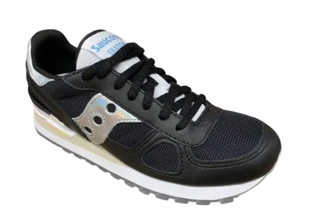 Saucony Original scarpa sneakers da donna Shadow S60565-1 nero iridescente Comfort Socks