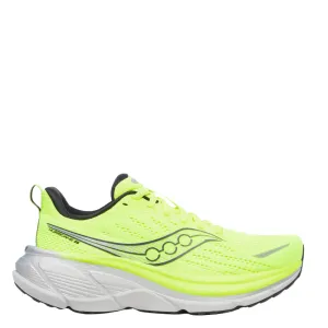Compression Molded Heel Saucony Men's Hurricane 25 Running Shoes in Citron/Black - Online Exclusive