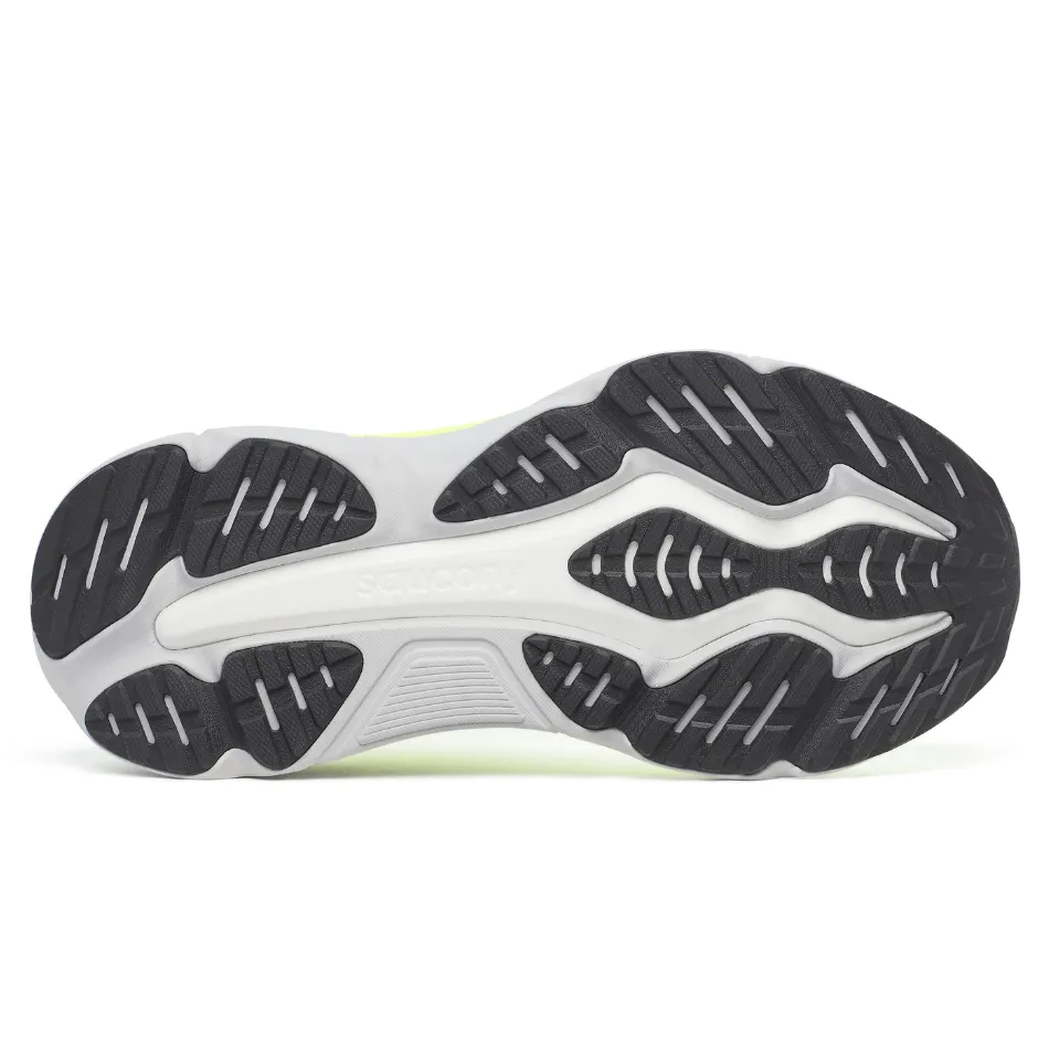 Saucony Men's Hurricane 25 Running Shoes in Citron/Black - Online Exclusive Abrasion Resistant Mesh