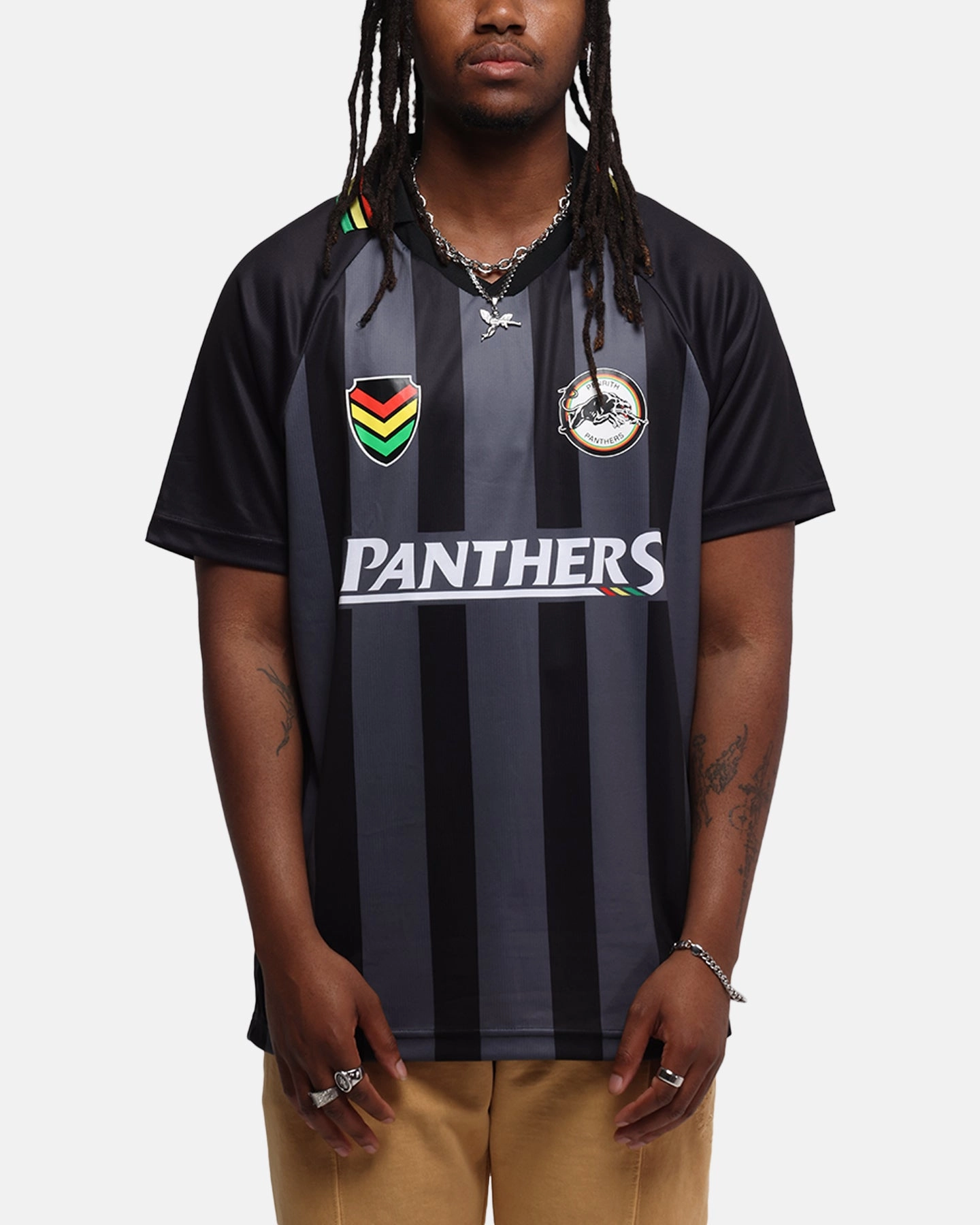 weekend run Bleacher Athletic Penrith Panthers NRL 1908 Collared T-Shirt Official Team Colour