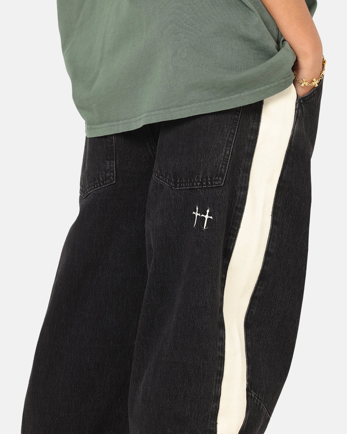 Fashionable Appeal Saint Morta Amplus Sidewinder Jeans Black/Off White