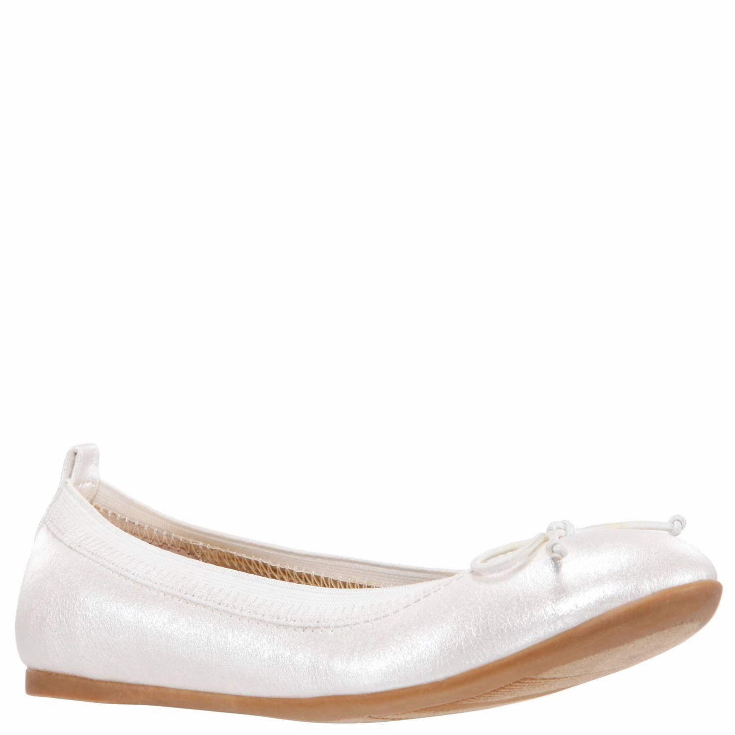 Kid's Esther Pearlized Shoes In Ivory Slip Resistant Pattern