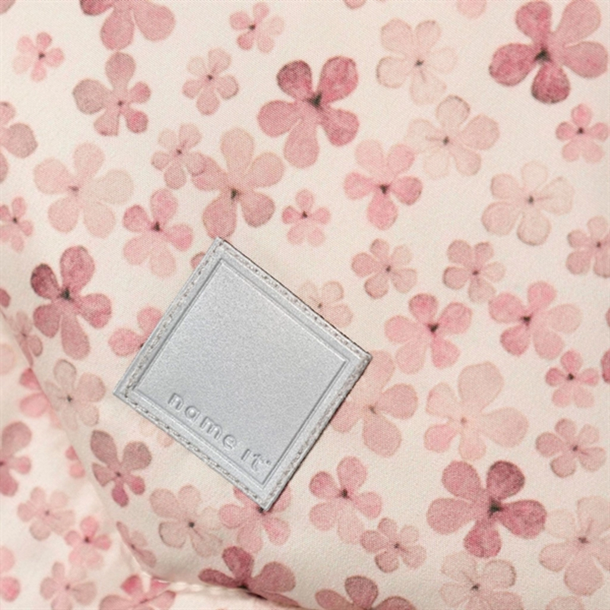 Name it Moonbeam May Puffer Jacket Soft Flower Abrasion Resistant Panels Airtight Fasteners