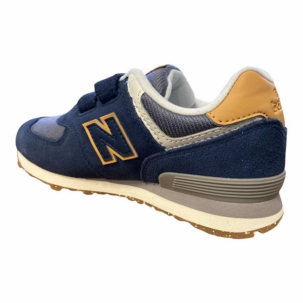 Female runner New Balance Scarpa sneakers da ragazzo con strappo PV574AB1 blu-grigio