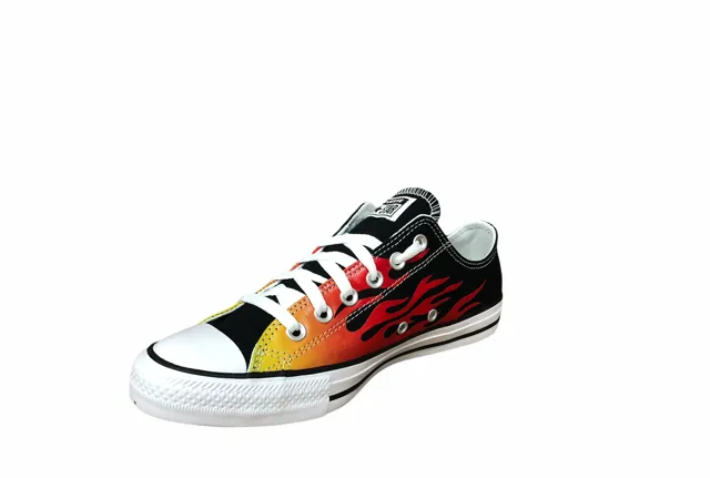 Converse All Star Chuck Taylor Ctas OX Uomo Tela 166259C | Sneakers fiamme nera Energy Returning Midsole