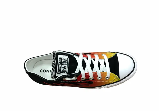 Foot Health ultra - marathon running shoes Converse All Star Chuck Taylor Ctas OX Uomo Tela 166259C | Sneakers fiamme nera