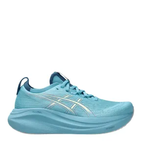 Day Long ASICS Women's GEL-NIMBUS 27 Running Shoes in Still Water/Cream AW25