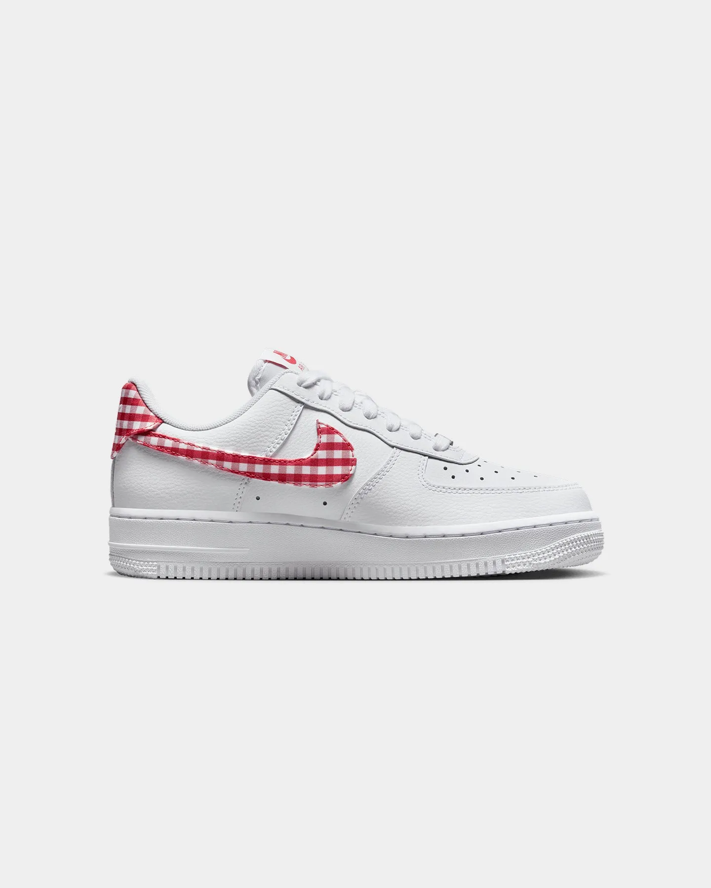 Nike Women's Air Force 1 '07 "Gingham Plaid" White/Mystic Red professional running gear fencing shoes