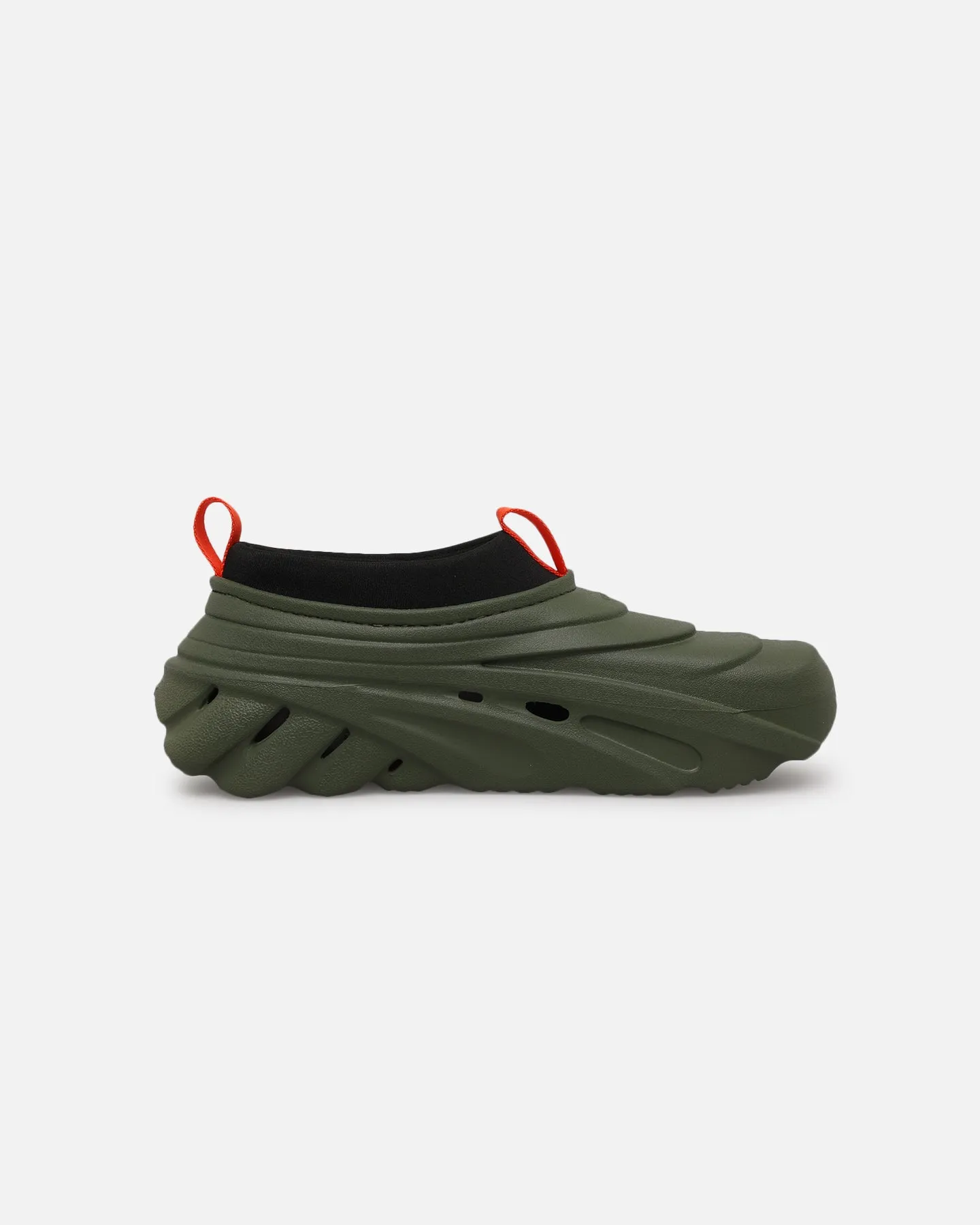 Crocs Echo Storm Army Green Effortless Beach Wear Simple Relax Sandal