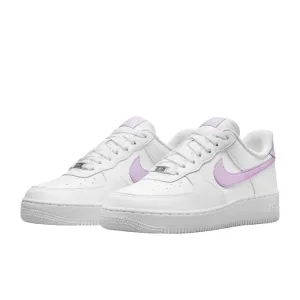 Nile scarpa sneaker da donna Air Force 1 '07 Next Nature DN1430-105 bianco-glicine sustainable shoes