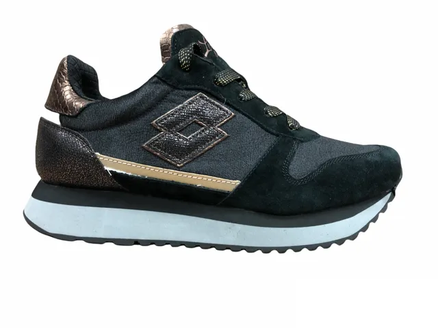 running shoes with padded tongues Lotto Leggenda scarpa sneakers da donna Wedge Bronze 217129 8NC nero-rame