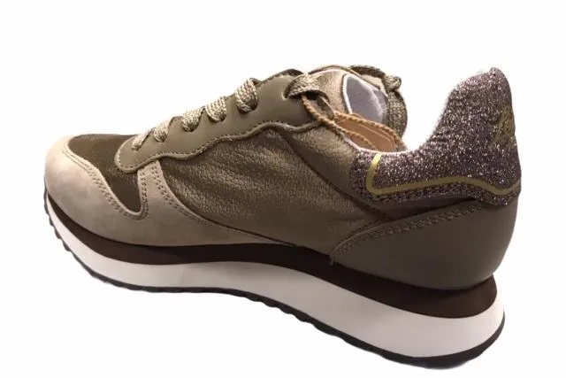DurableConstruction Variable Lacing Lotto Leggenda scarpa sneakers da donna Wedge Silk 215084 814 marrone fossile