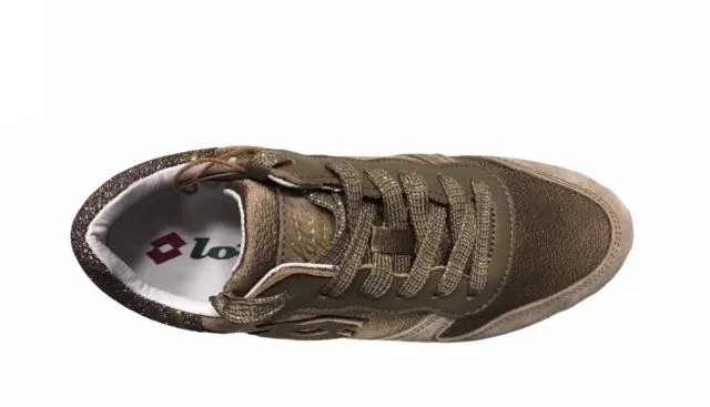 Lotto Leggenda scarpa sneakers da donna Wedge Silk 215084 814 marrone fossile collar
