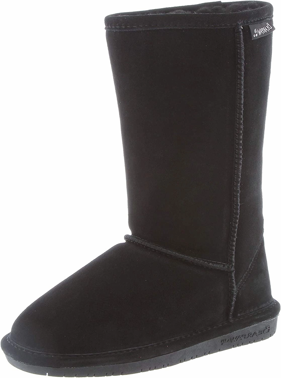 Non Slip Lacing System Sneaker Quality BEARPAW Emma Tall Youth Boot - Black