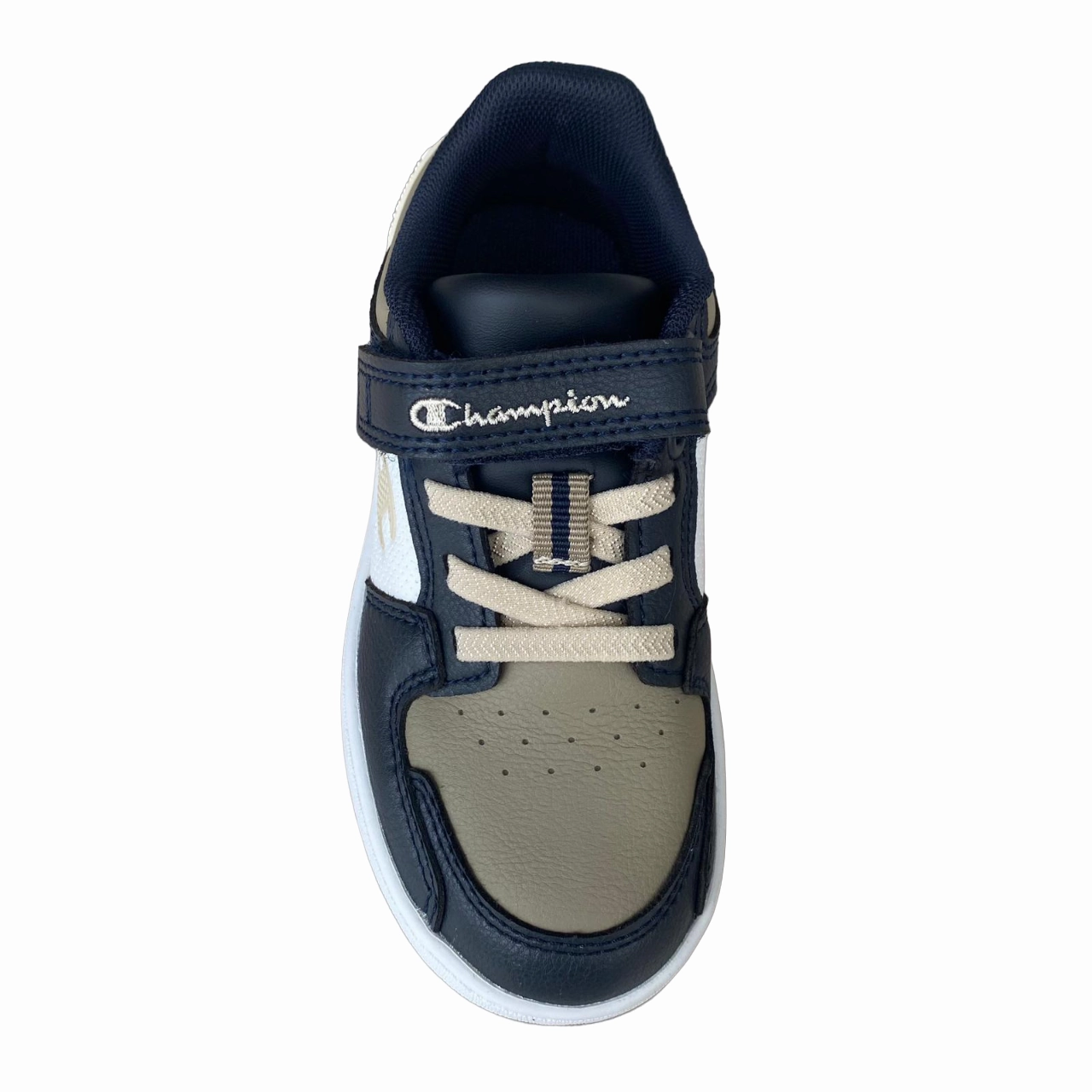 Non Slip Tread Pattern Reactive Transition Tech Champion scarpa sneakers da bambino con laccio elastico Rebound 2.0 Low S32414 blu-bianco-beige