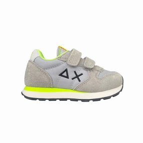 Dynamic Fit Lacing Thermo Regulating Materials Sun68 scarpa sneakers da bambino con strappo Tom Fluo Z35302B 06 grigio chiaro