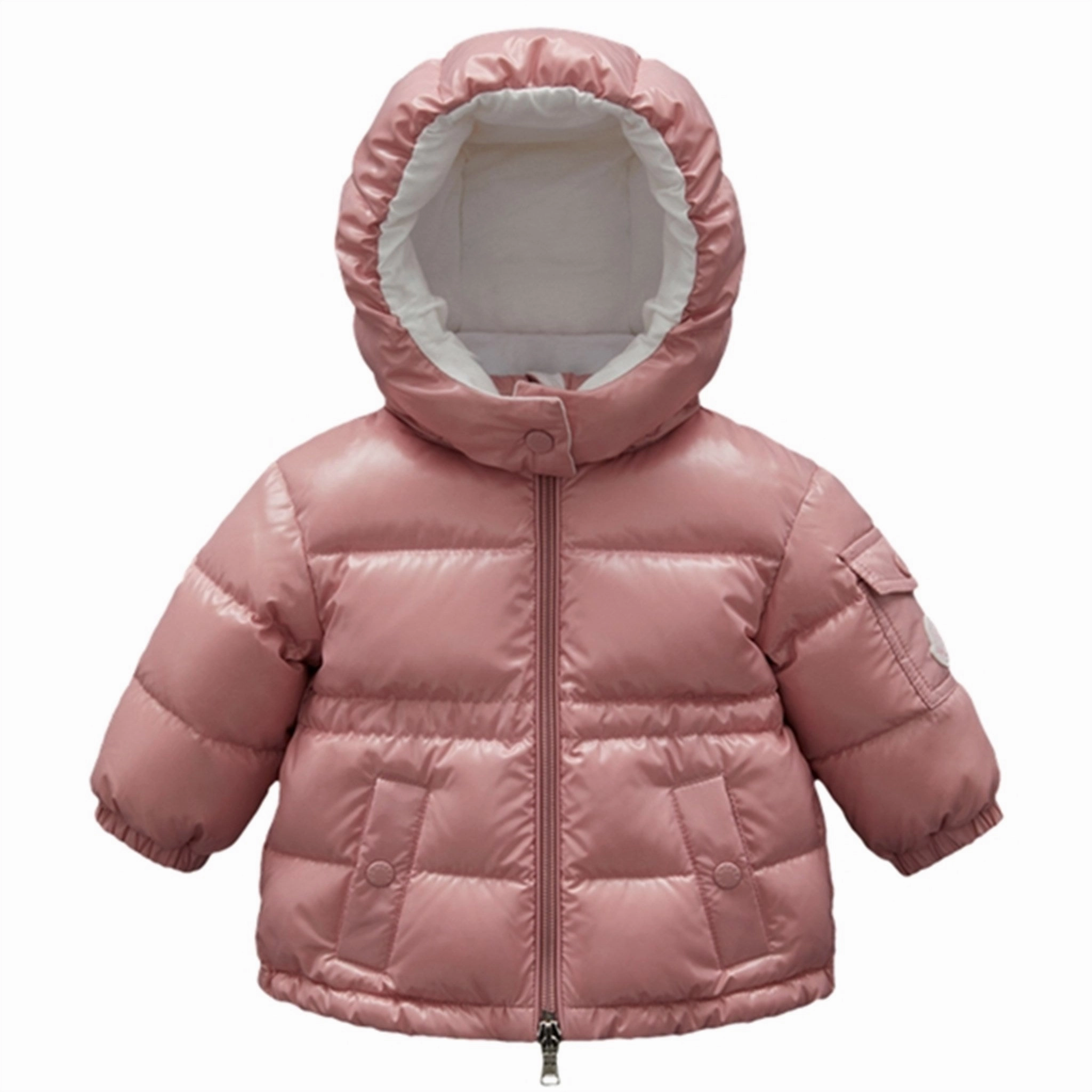 Fleece Lined Moncler Maire Giubbotte Jacket Light Pink
