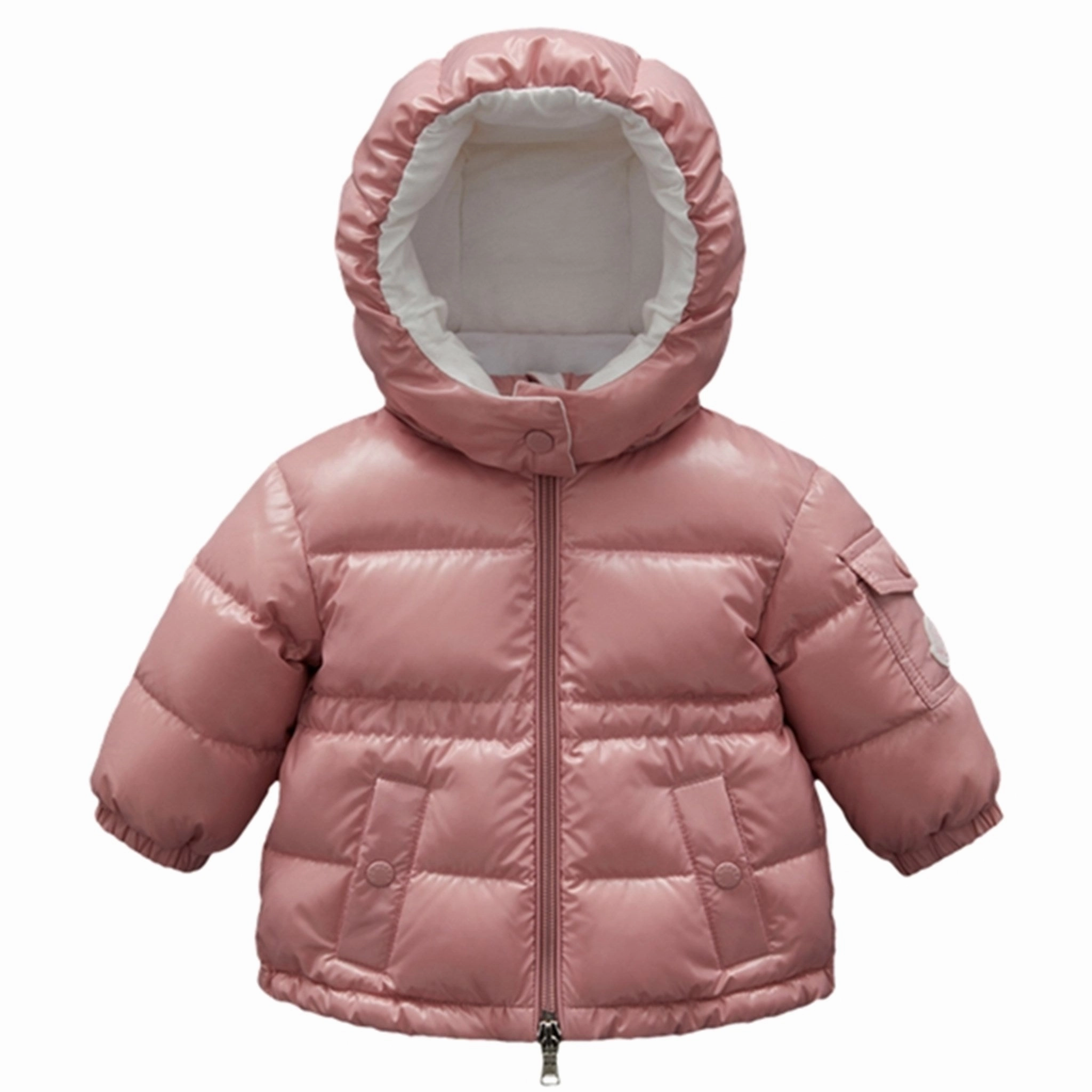 Matte Fabric Expandable Side Gussets Moncler Maire Giubbotte Jacket Light Pink