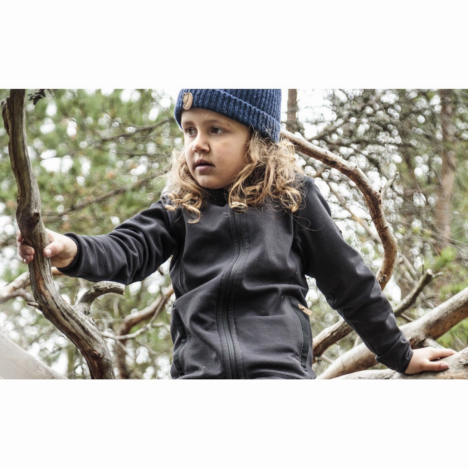 Water Resistant Coat Fj?llr?ven Dark Navy Kids Keb Fleece Hoodie