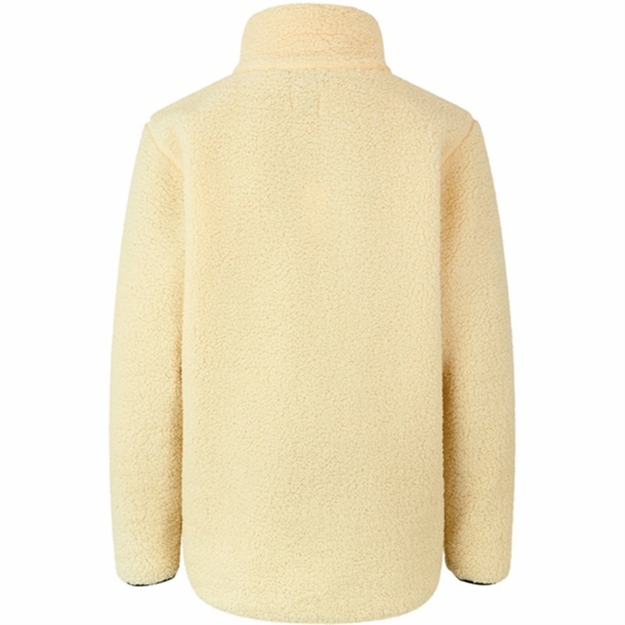 Mads N?rgaard Teddy Fleece Jeffo Fleece Jacket Vanilla Custard/Asphalt Heat Sealed Edges