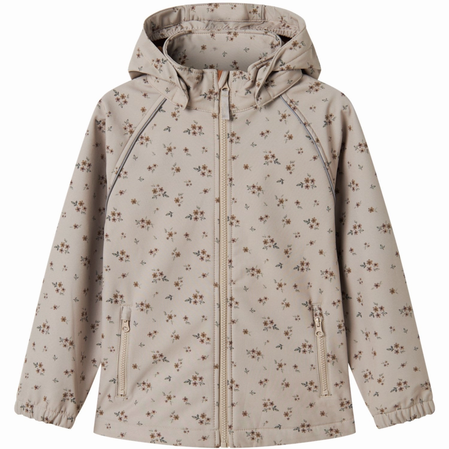 Name It Pure Cashmere Bouquet Nkfalfa08 Softshell Jacket Aop Fo mesh ventilation Zippered Pockets