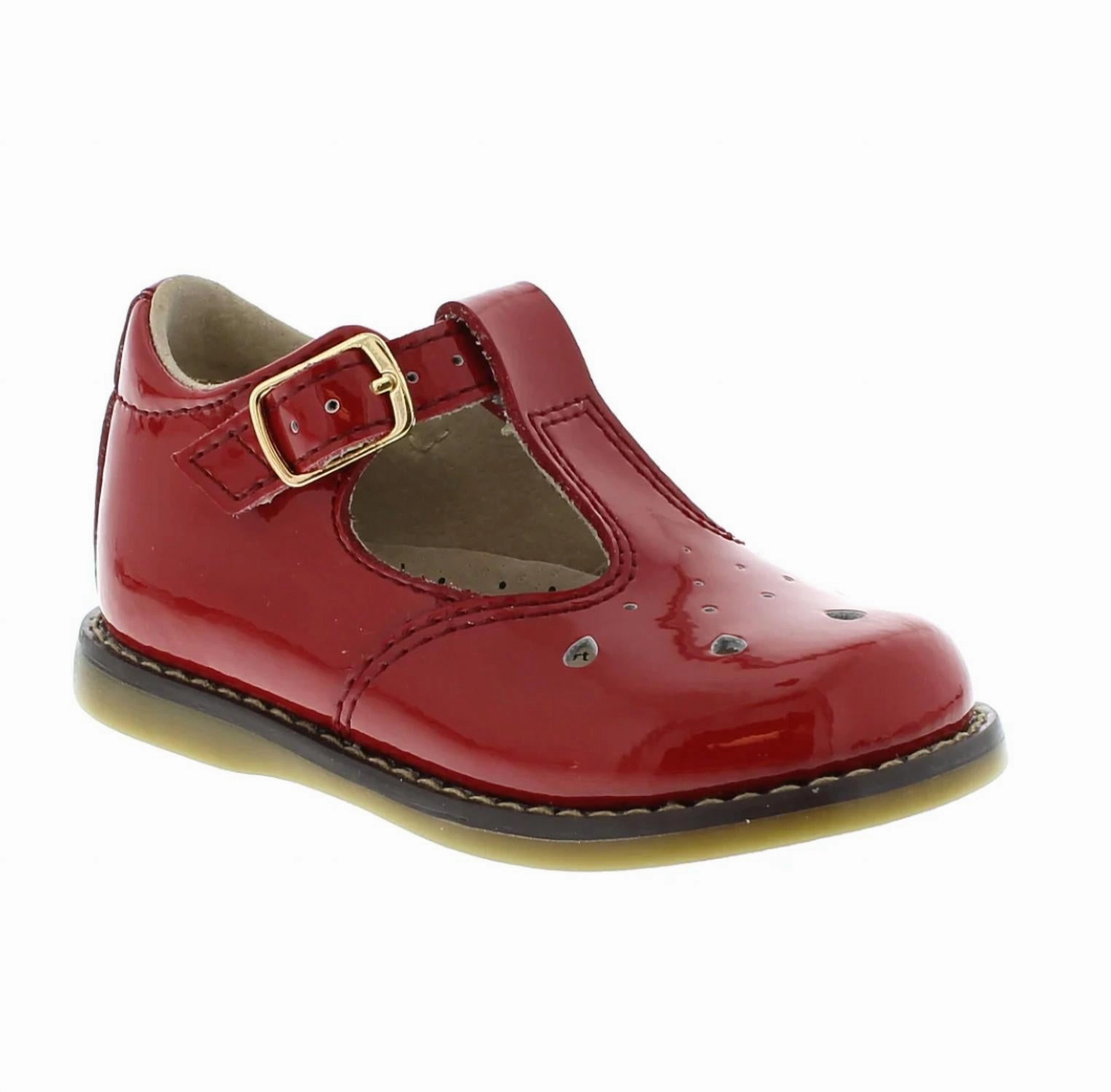 Comfort Breath Girl's Harper Shoe - Medium/wide In Red Patent