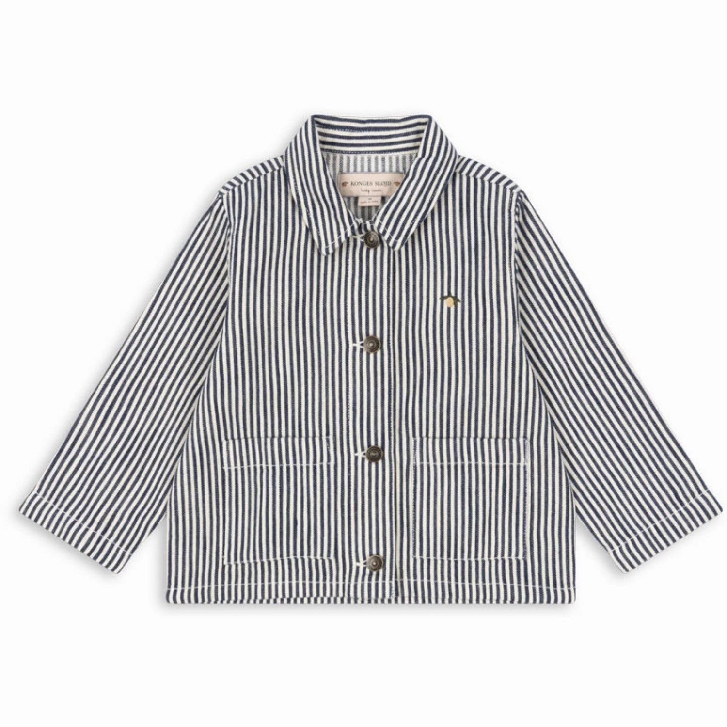 Konges Sl?jd Naval Stripe Fender Jacket Gots Noise Reduction Design Easy Comfort
