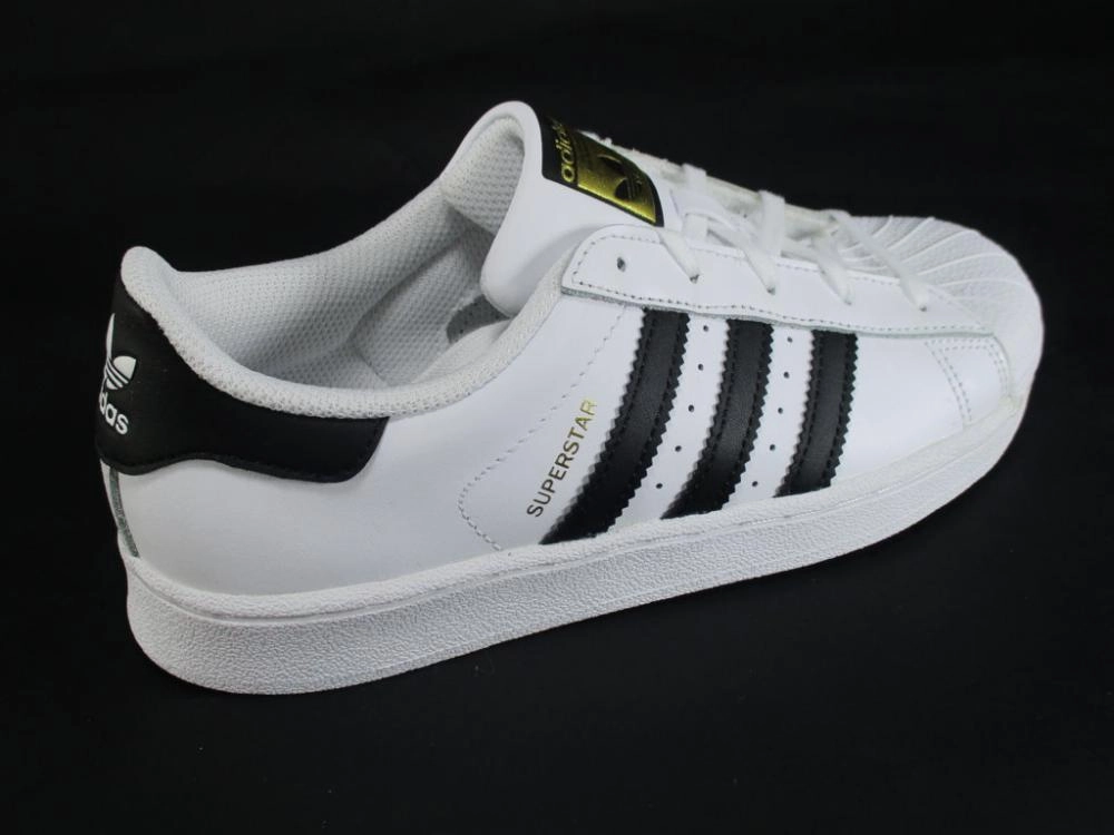 Dynamic Traction Sole Cardio Session Adidas Originals scarpa sneakers per ragazzi Superstar C BA8378 bianco-nero