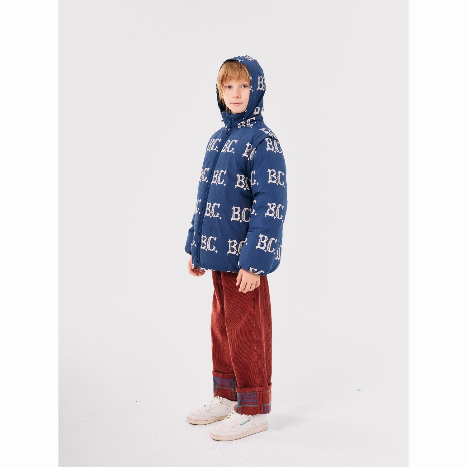 Elastic cuffs Bobo Choses Midnight Blue B.C Vintage All Over Padded Anorak